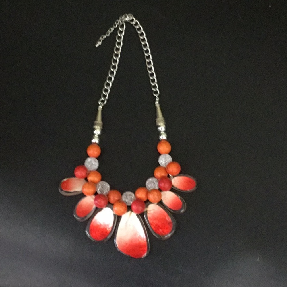 Statement necklace. Beautiful 🍊 orange color.